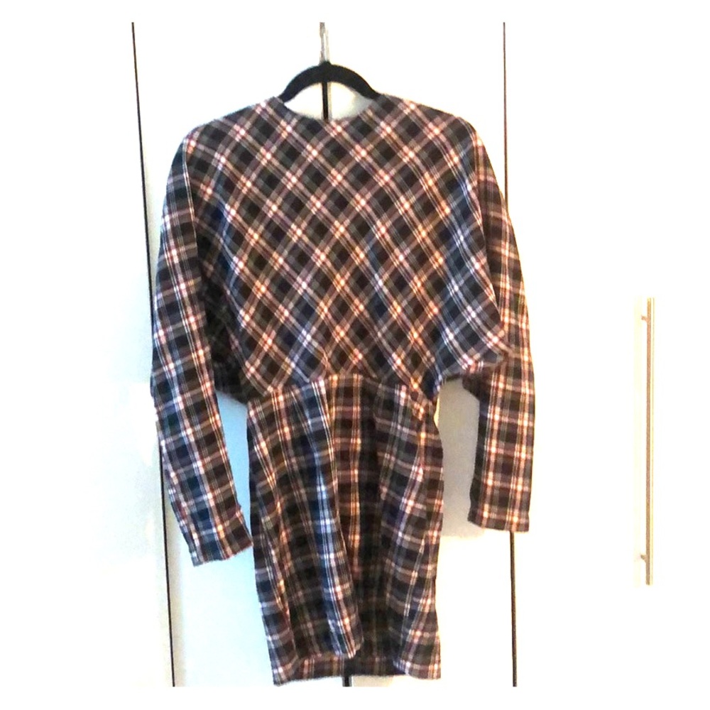 Plaid & Other Stories Dolman-Sleeve Dress